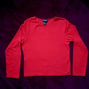 No Boundaries XL (Juniors) Red Long Sleeve Top